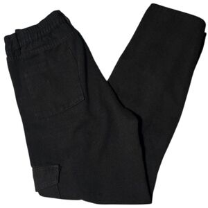 Y2K Utility Black Cargo Pants Women's Medium Streetwear Baggy Skater Grunge